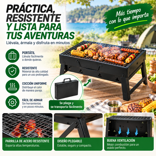 EasyGrill™ – Parrilla BBQ Portátil Plegable