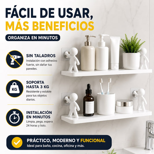 Repisas Flotantes con Adhesivo