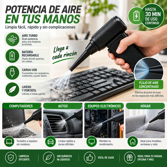 TurboAir™ – Soplador de Aire Turbo Recargable
