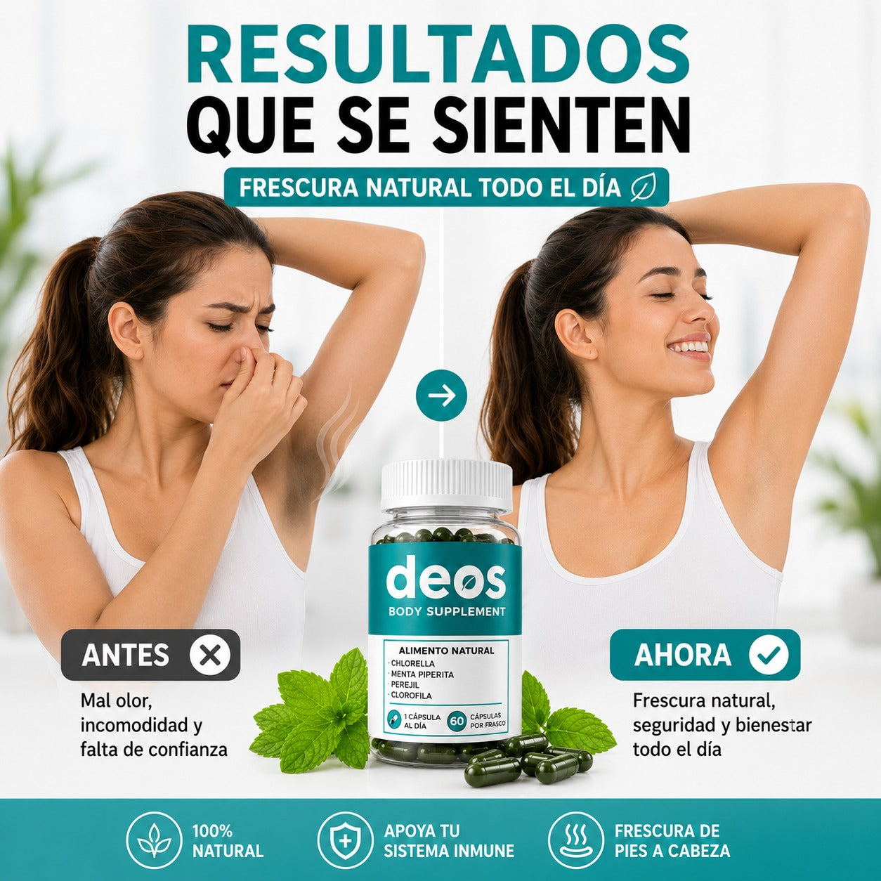 DEOS® Desodorante Interno Natural 60 cap