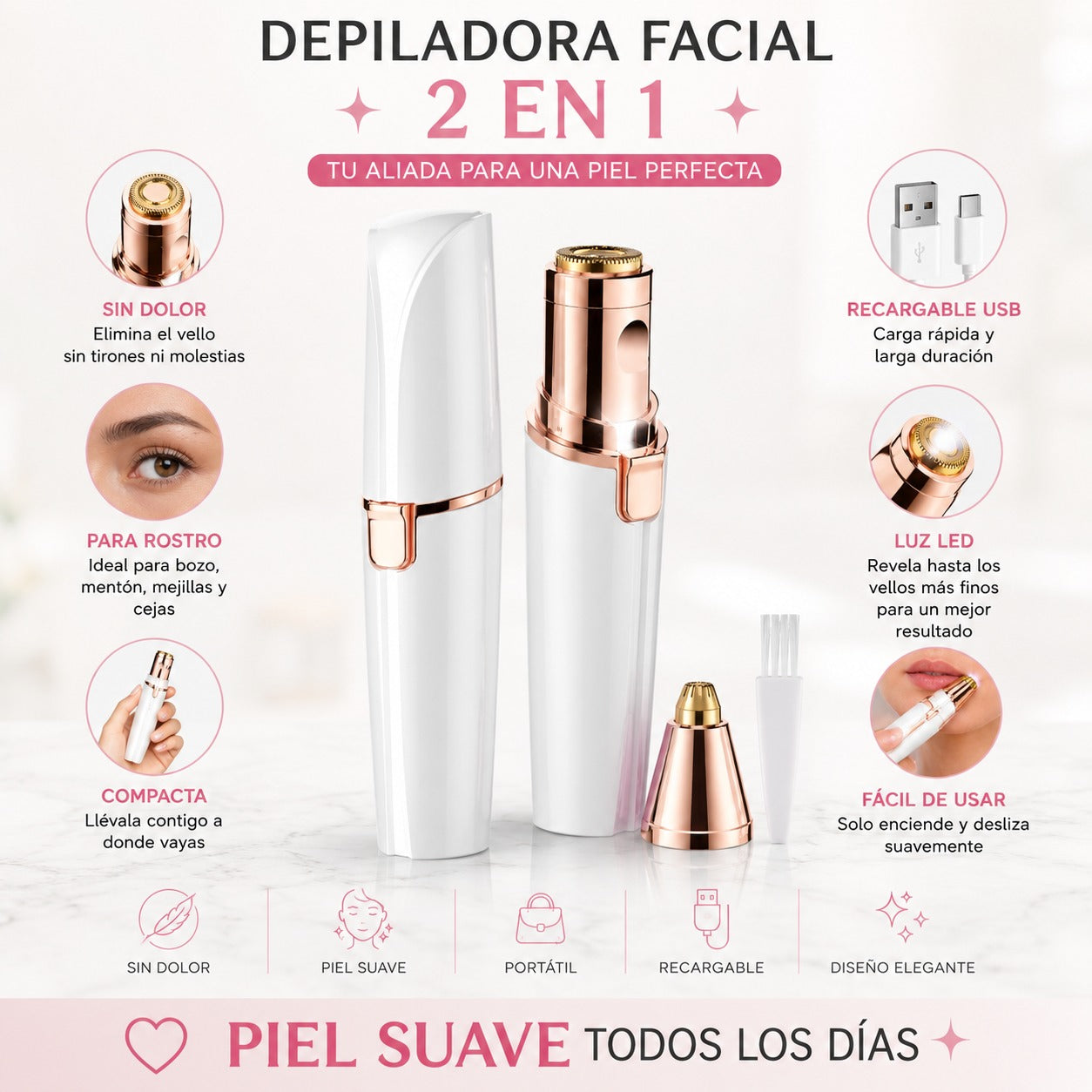 Depiladora Facial y de Nariz