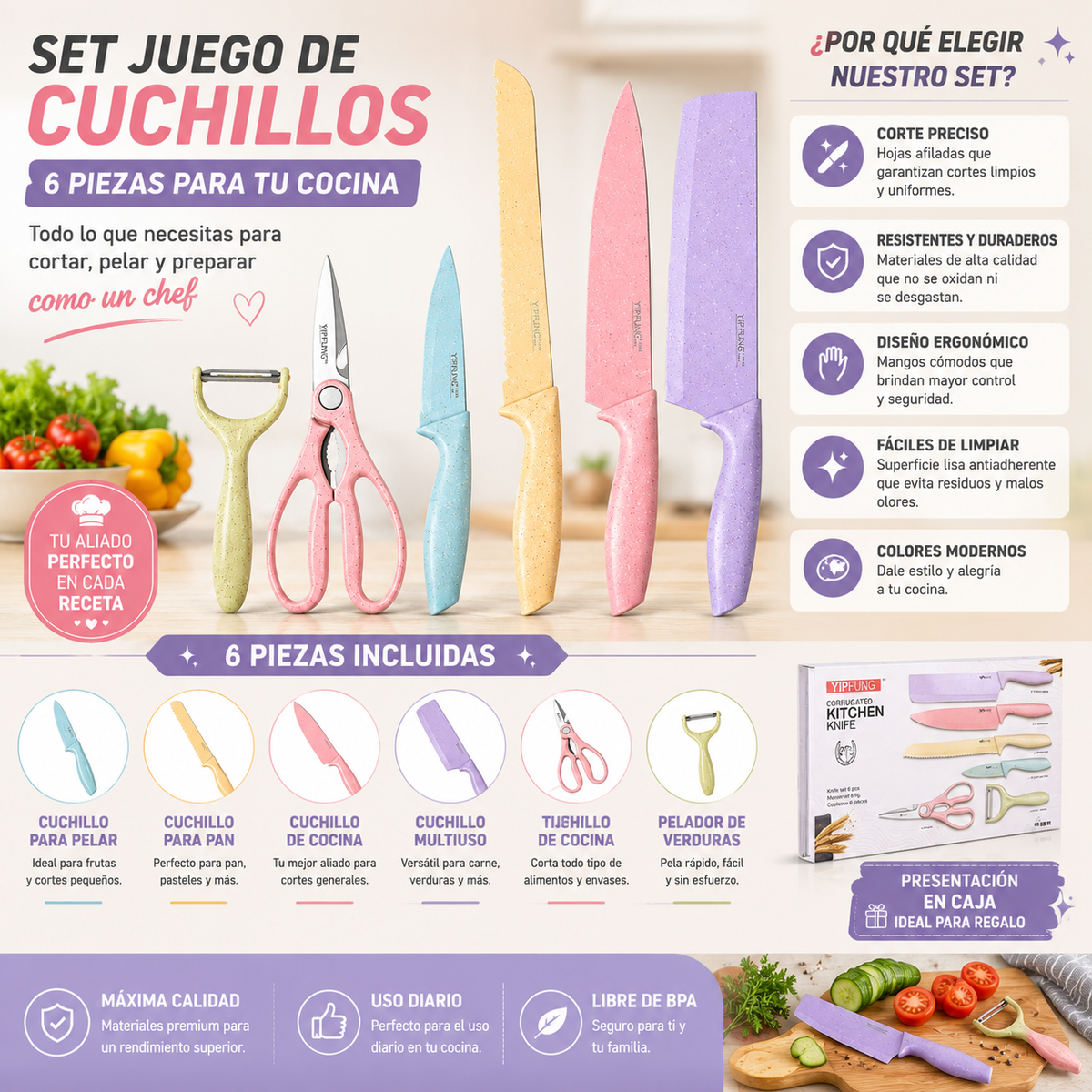 Set de Cocina 6 en 1