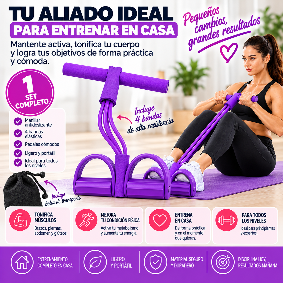 FitPull™ – Entrenador Elástico Multifunción