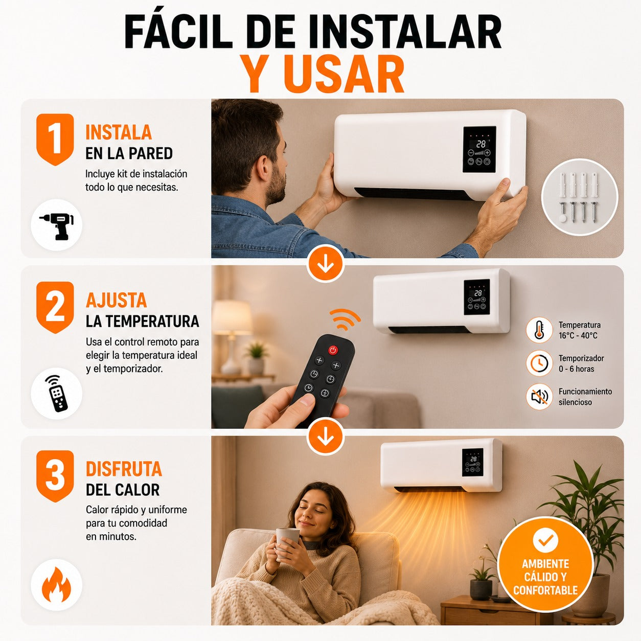 Calefactor de Pared Inteligente