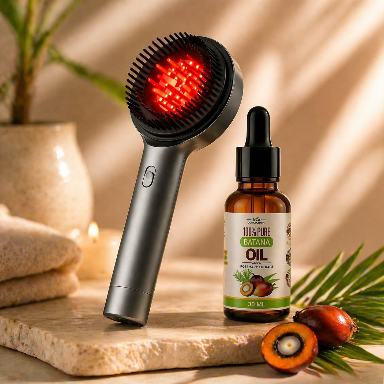 Aceite Batana+Cepillo Terapia Luz