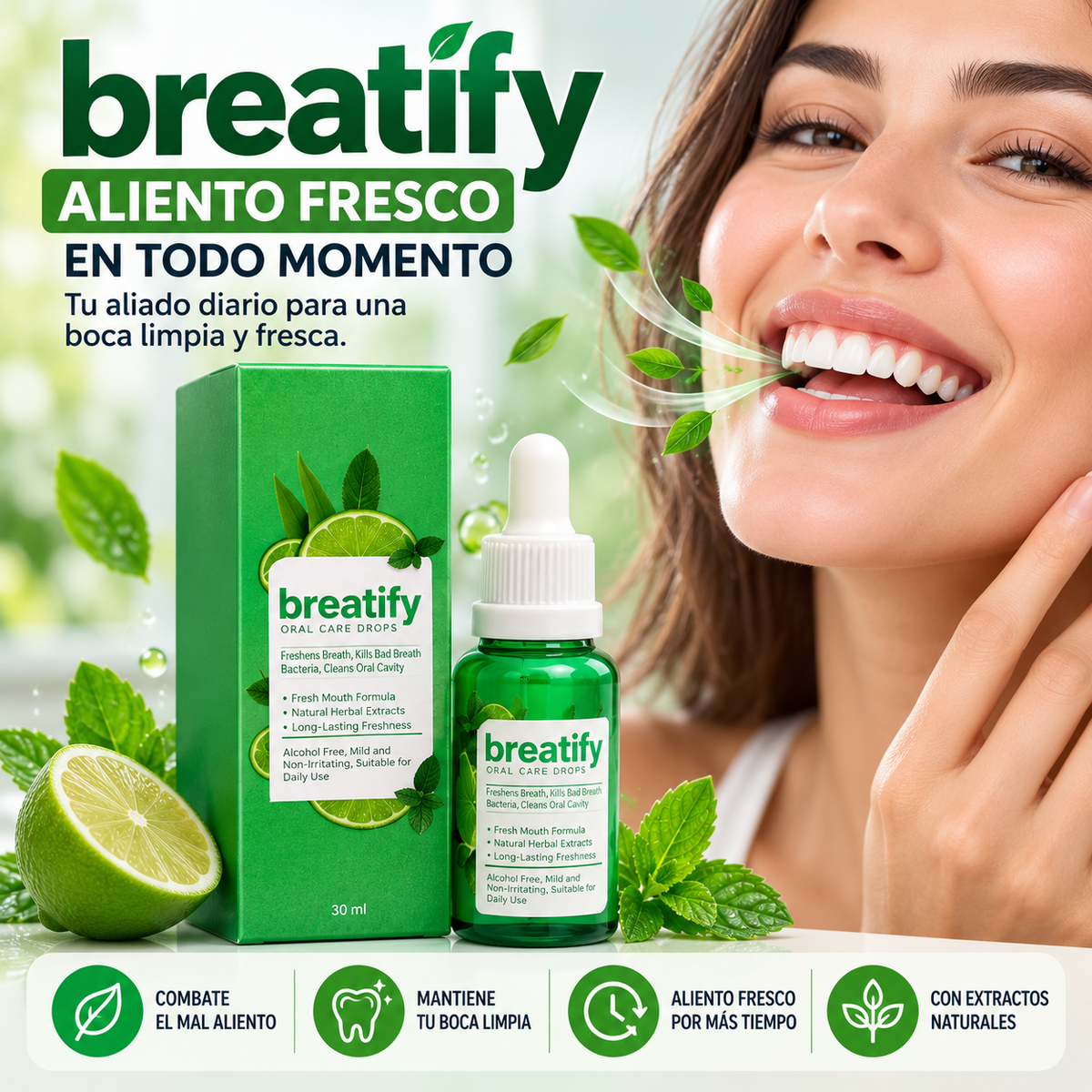 FreshDrop™ – Gotas Concentradas para un Aliento Fresco