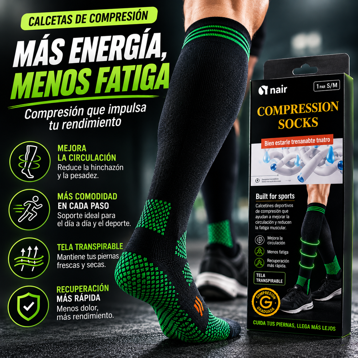 Calcetines de Compresión Graduada Pro