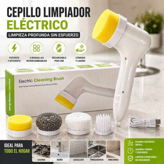 🧹 Cepillo Eléctrico — Limpieza Profunda Sin Esfuerzo