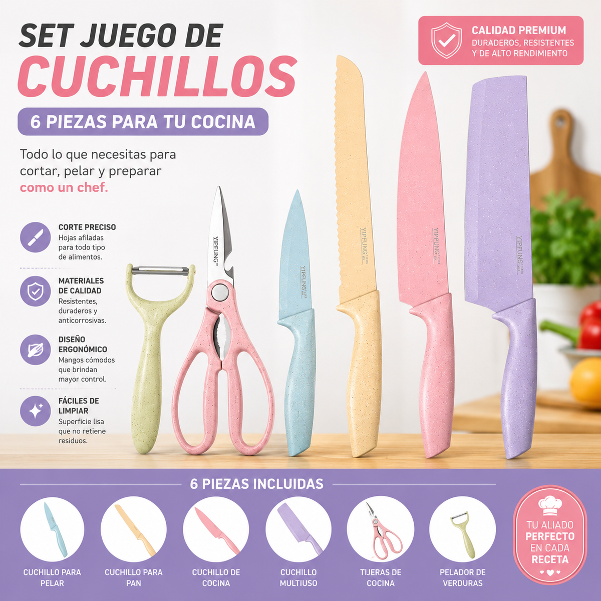 Set de Cocina 6 en 1