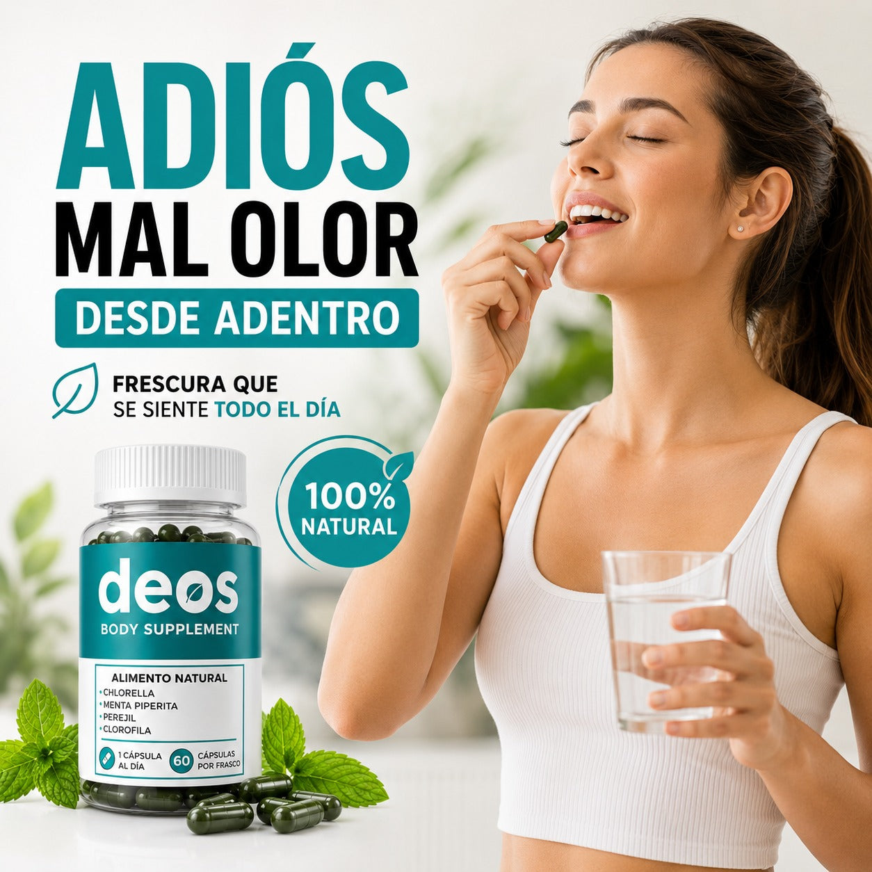 DEOS® Desodorante Interno Natural  60 cap