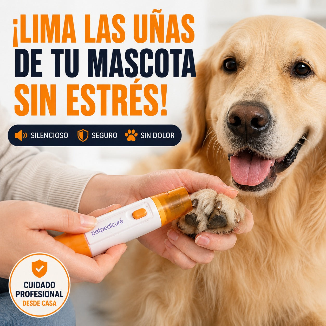 Lima Eléctrica para Uñas de Mascotas