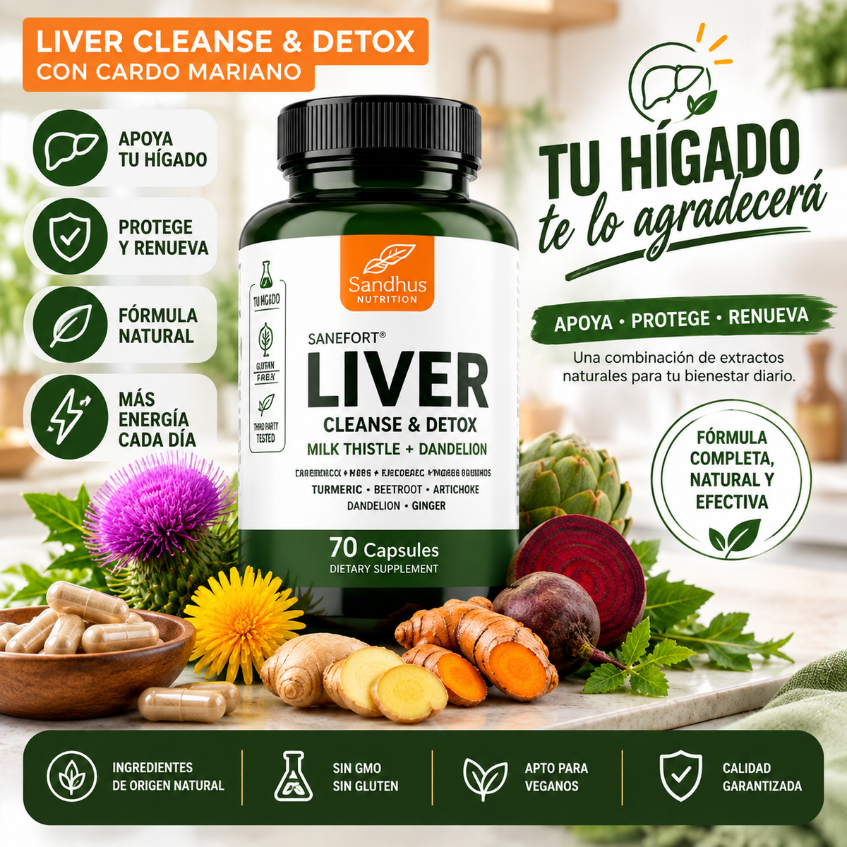LiverCare™ – Complejo de Cardo Mariano + Extractos Naturales