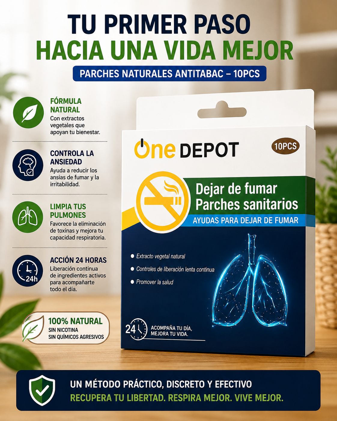 StopFume™ Parche Natural Antitabac 10 Piezas