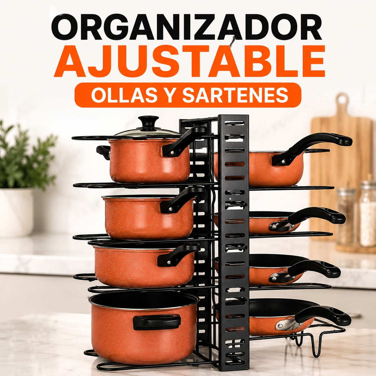 Rack Organizador Premium para Ollas y Sartenes