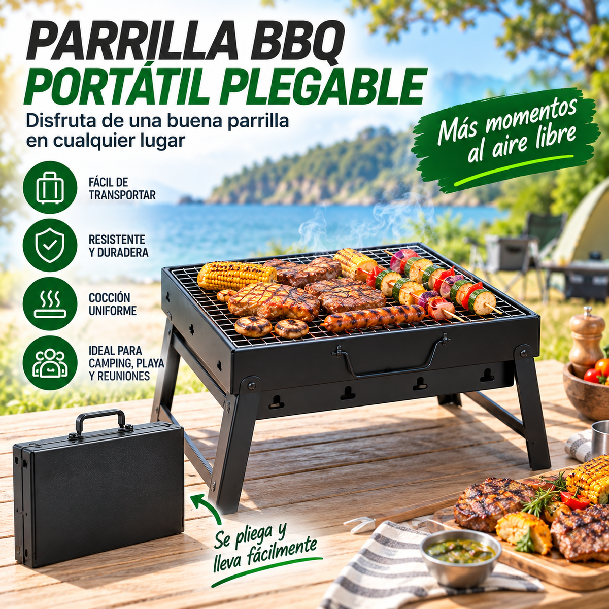 EasyGrill™ – Parrilla BBQ Portátil Plegable