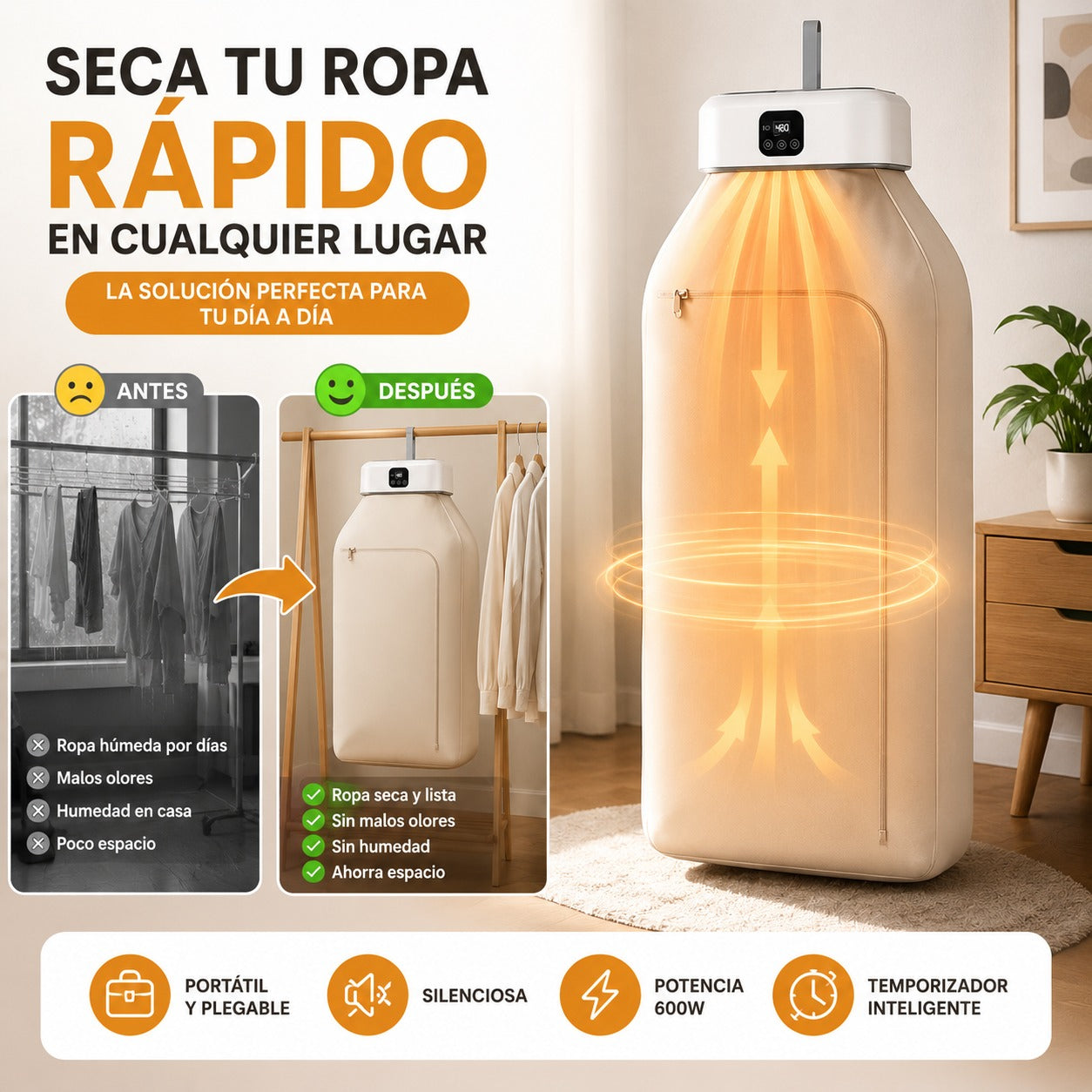 Secadora Ropa Portatil