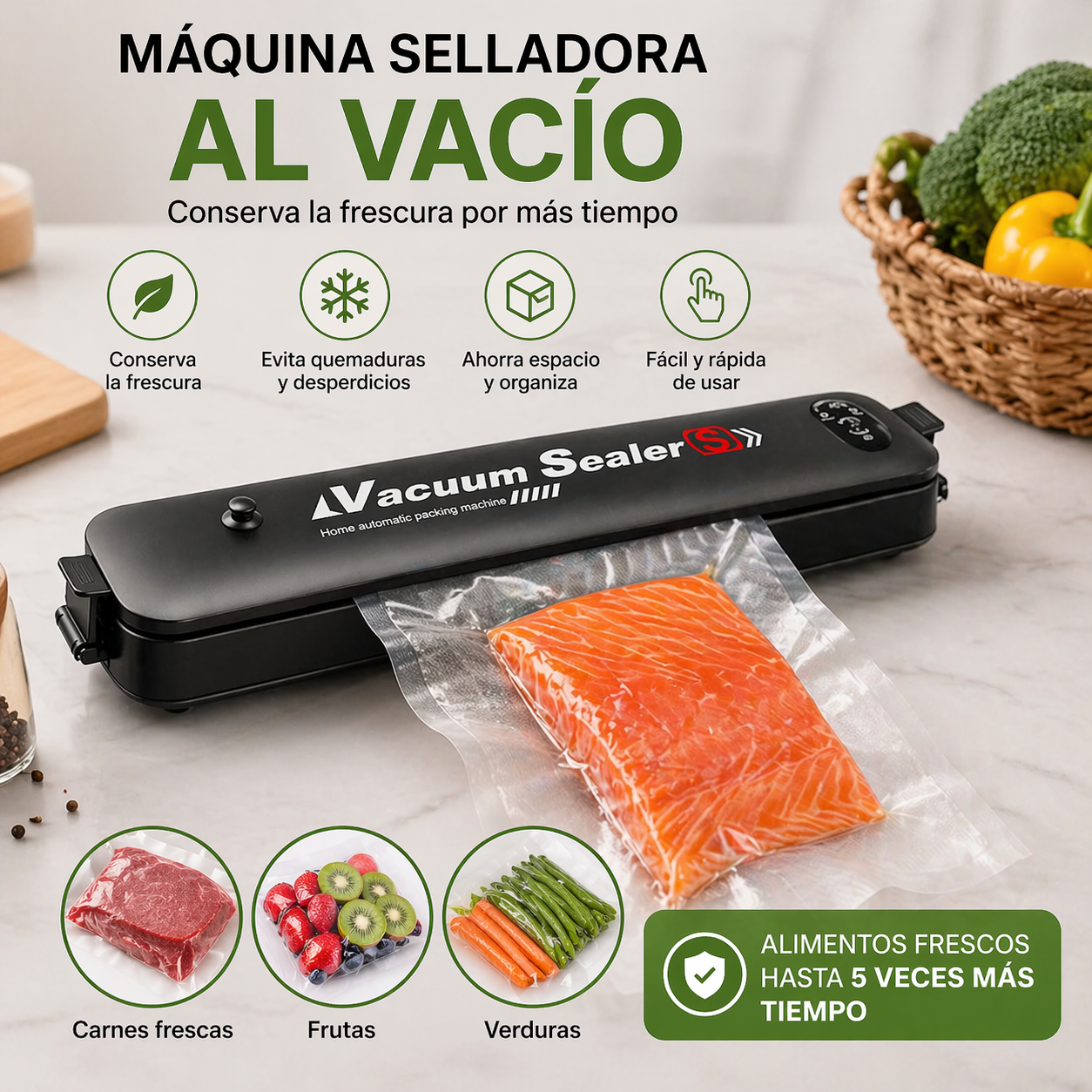 Vacuum Sealer™ - Selladora al Vacío para Alimentos