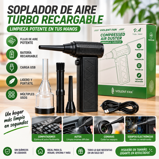 TurboAir™ – Soplador de Aire Turbo Recargable