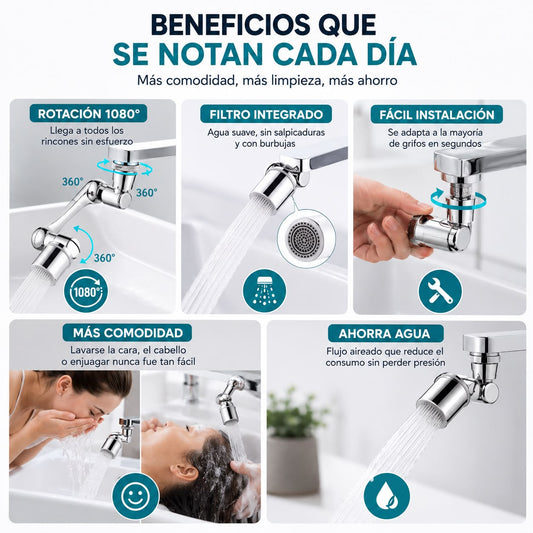 Adaptador Extensor de Grifo 360° AquaFlex™
