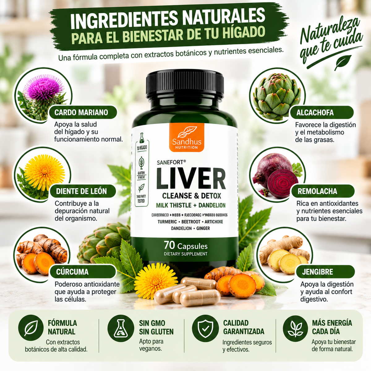 LiverCare™ – Complejo de Cardo Mariano + Extractos Naturales