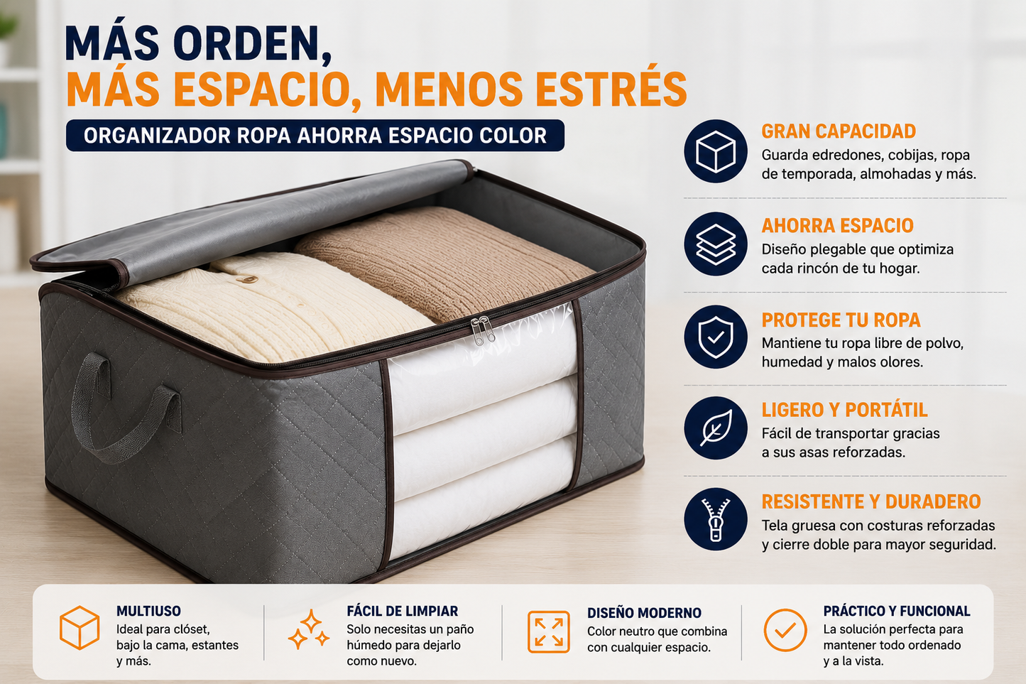 Organizador de Ropa Ahorra Espacio