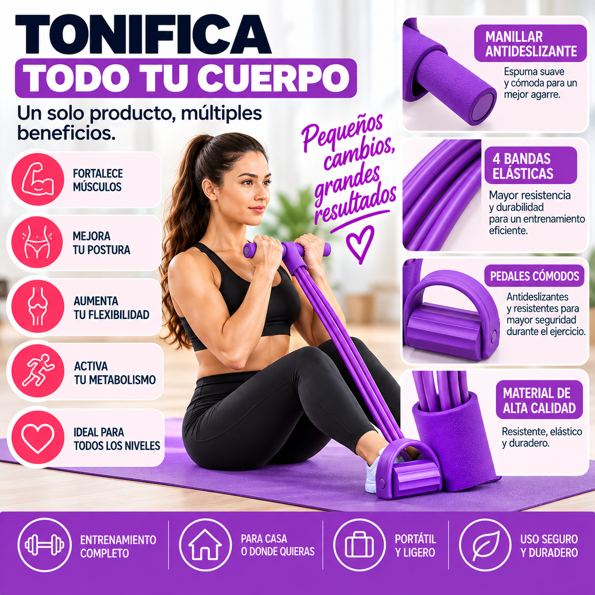FitPull™ – Entrenador Elástico Multifunción