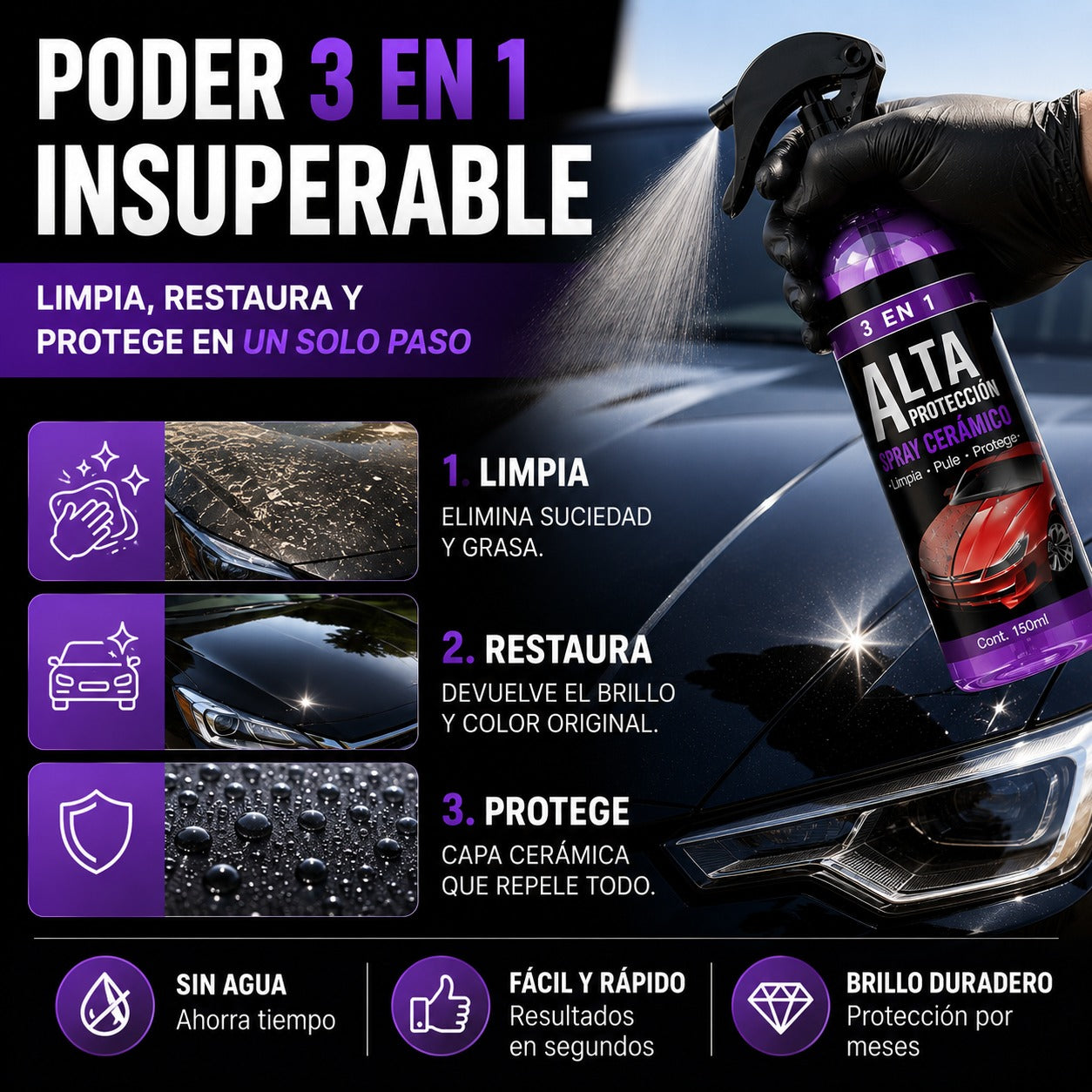 Spray Protector Cerámico 3 en 1