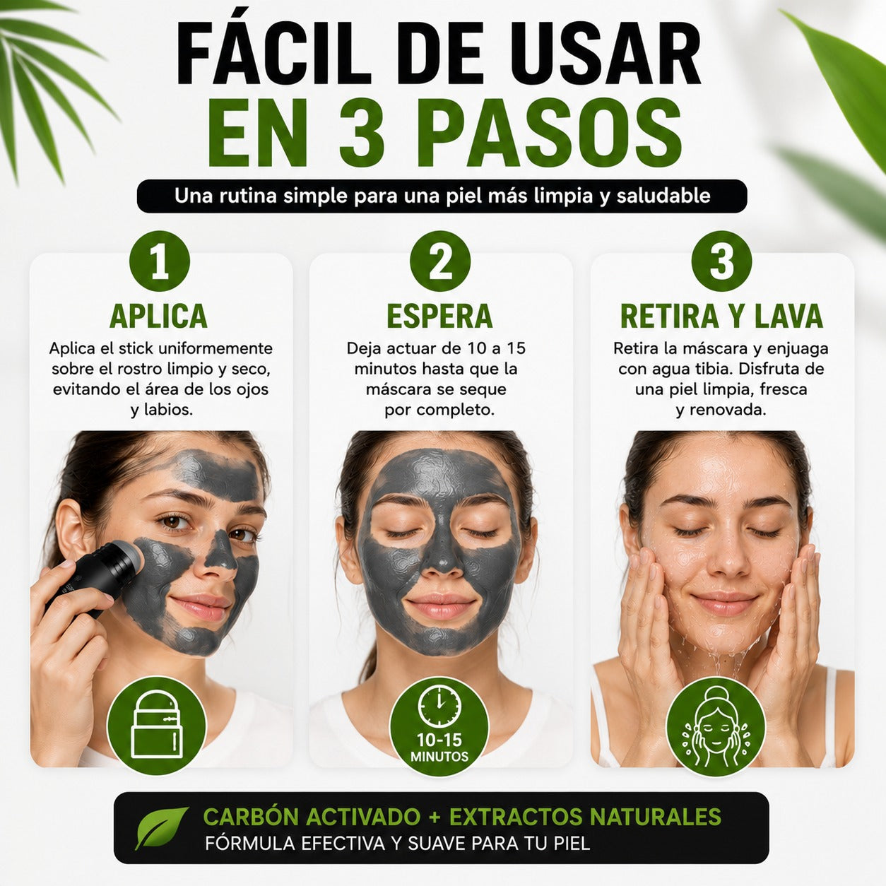 Mascarilla Facial de Carbón de Bambú BlackDiamond™