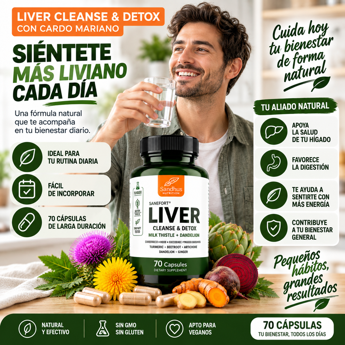 LiverCare™ – Complejo de Cardo Mariano + Extractos Naturales