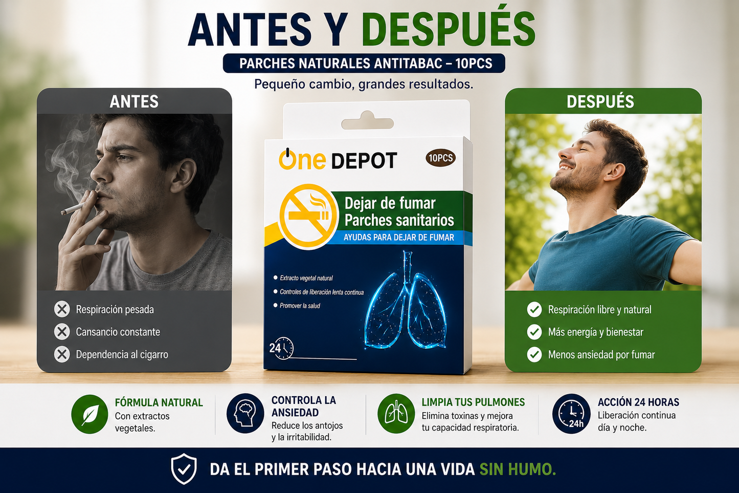 StopFume™ Parche Natural Antitabac 10 Piezas