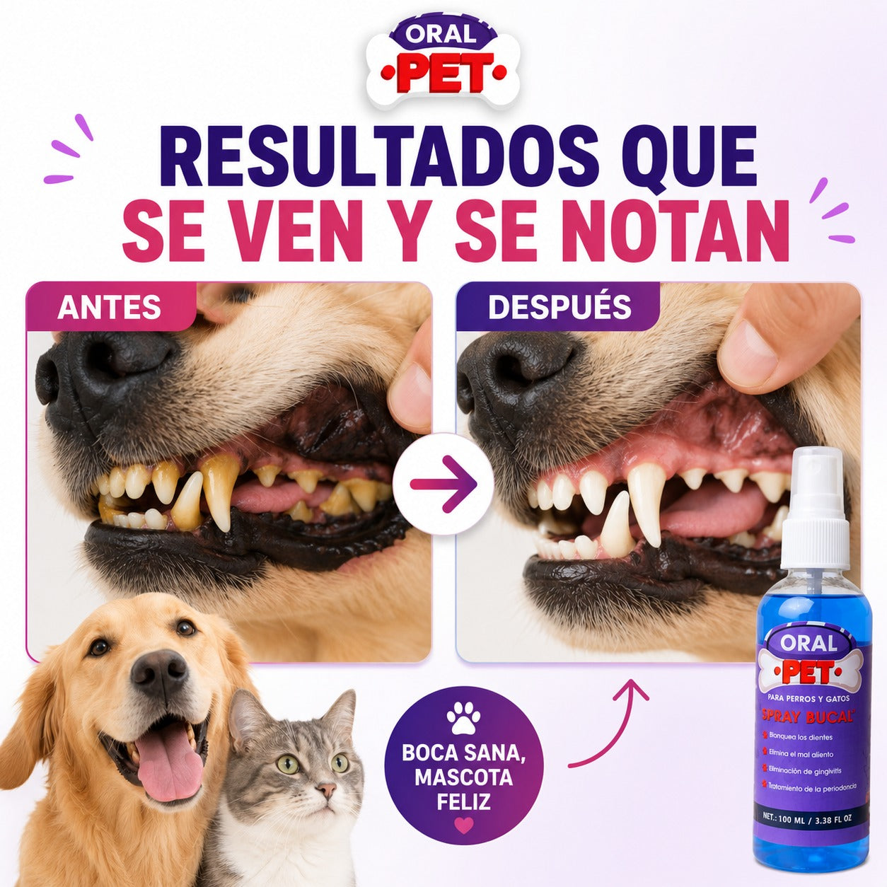 Oral Pet Spray Bucal para Mascotas
