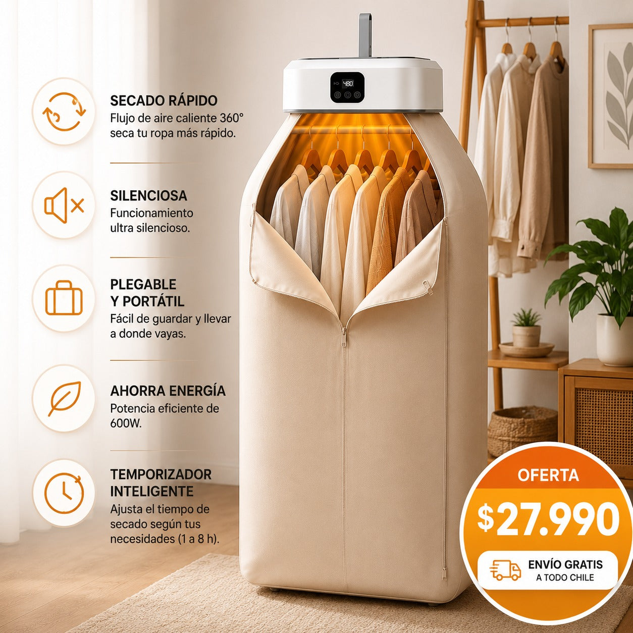 Secadora Ropa Portatil