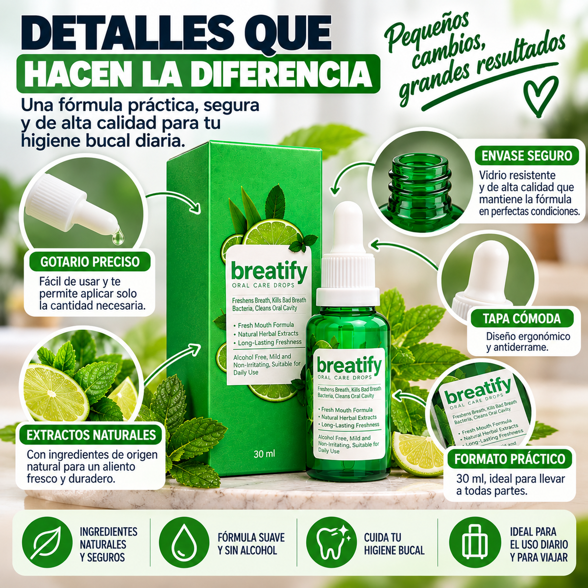 FreshDrop™ – Gotas Concentradas para un Aliento Fresco