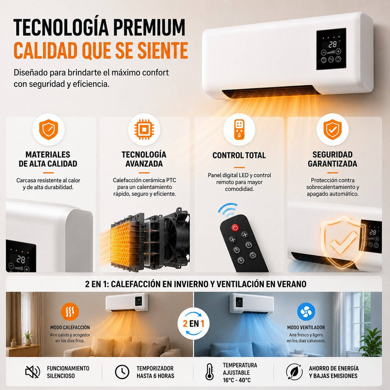 Calefactor de Pared Inteligente