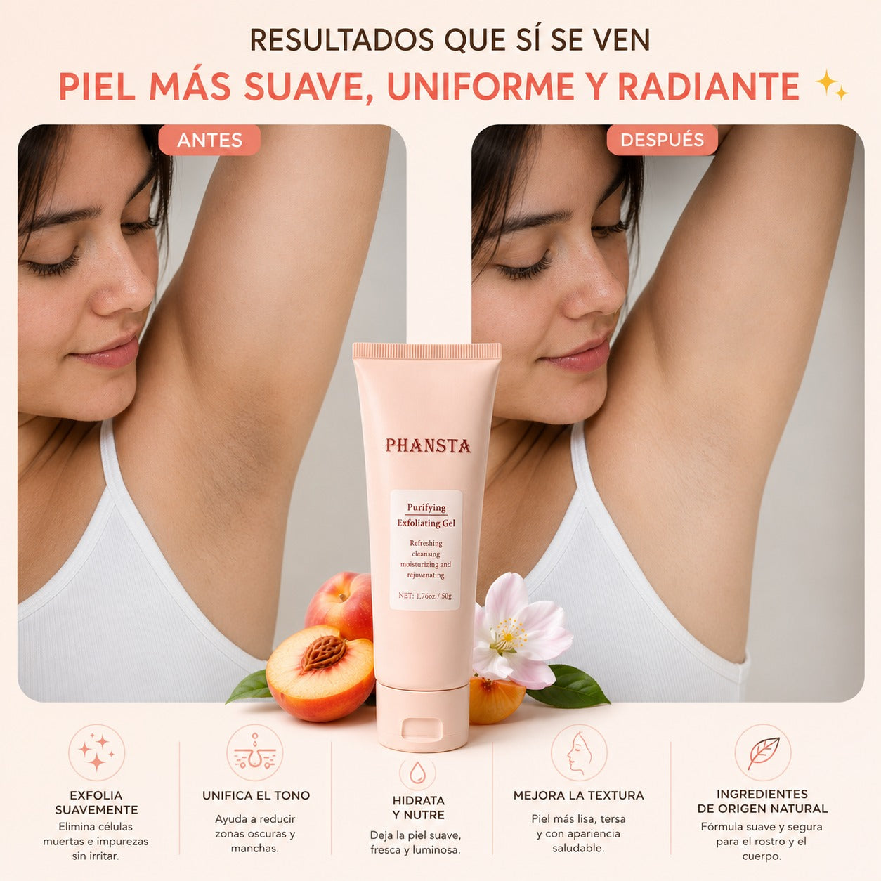 Gel Exfoliante de Frutas