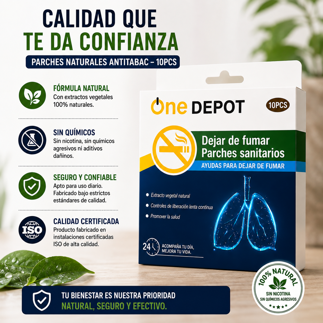 StopFume™ Parche Natural Antitabac 10 Piezas