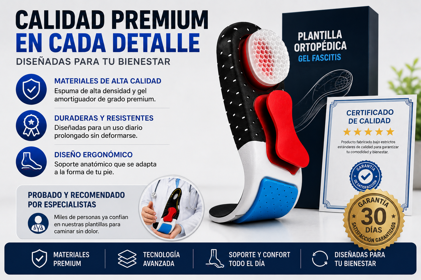 Plantillas Ortopédicas de Gel Pro