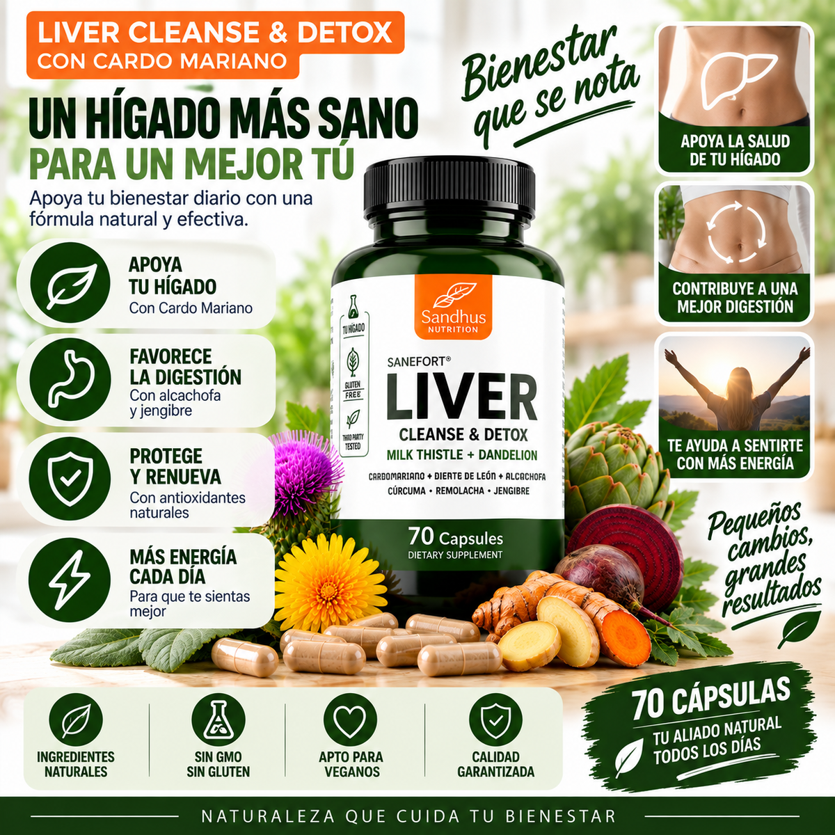LiverCare™ – Complejo de Cardo Mariano + Extractos Naturales
