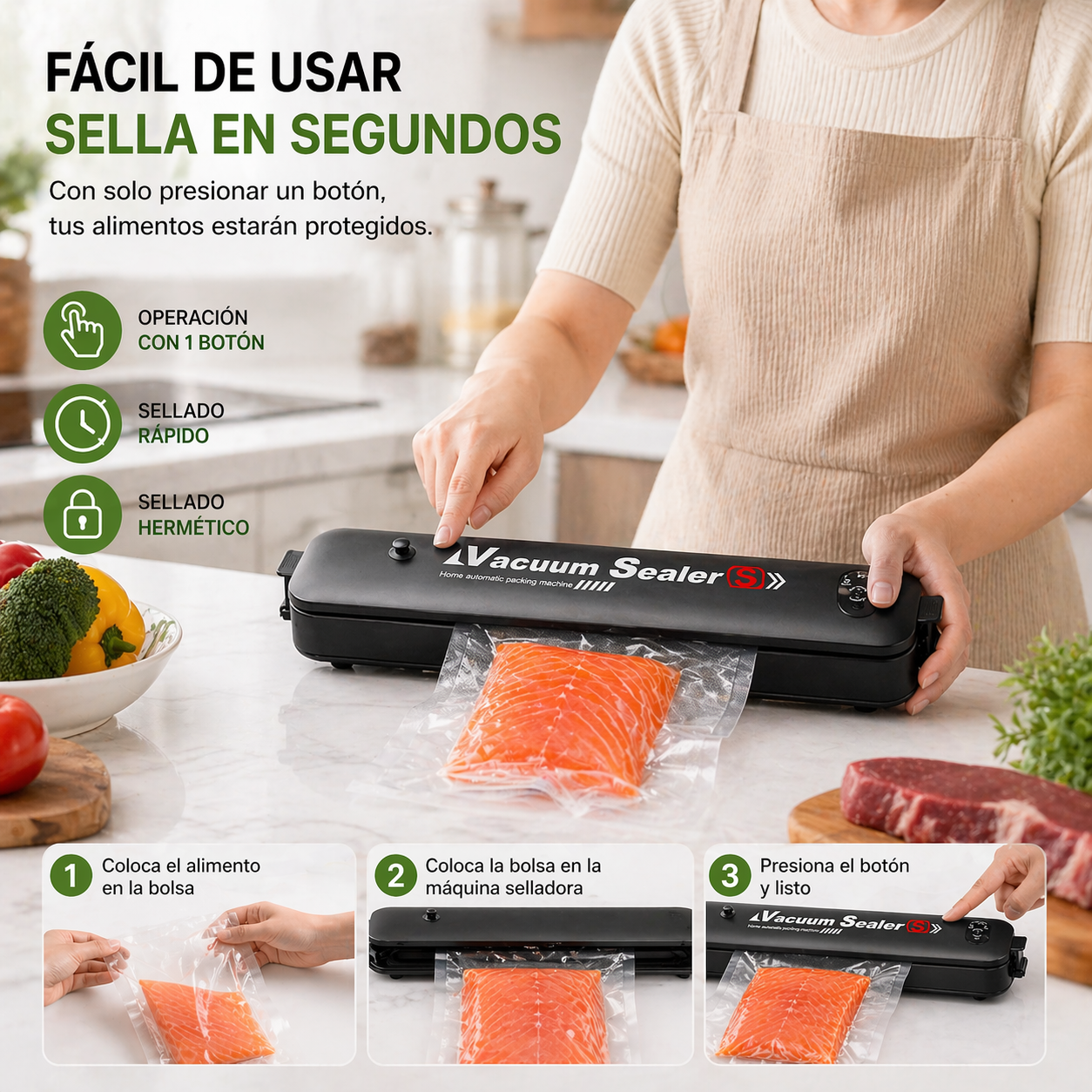 Vacuum Sealer™ - Selladora al Vacío para Alimentos