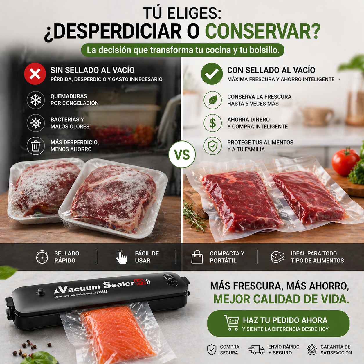 Vacuum Sealer™ - Selladora al Vacío para Alimentos